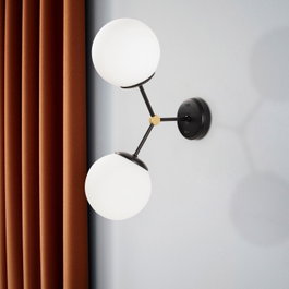 Opviq Damar - 6342 Lámpara de pared blanco y negro